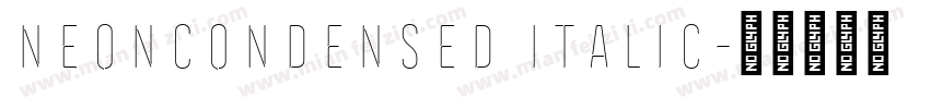 NeonCondensed Italic字体转换